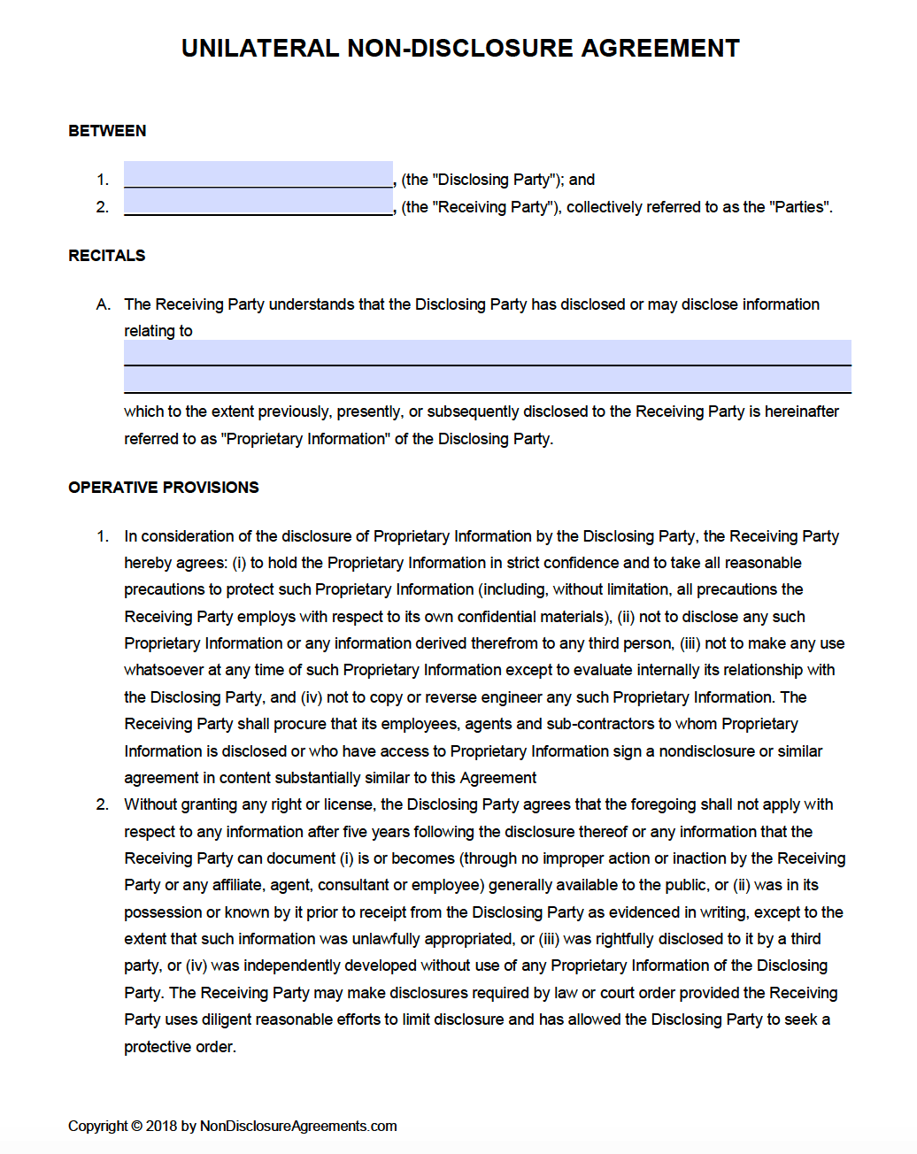Financial Confidentiality Agreement Template from nondisclosureagreements.com